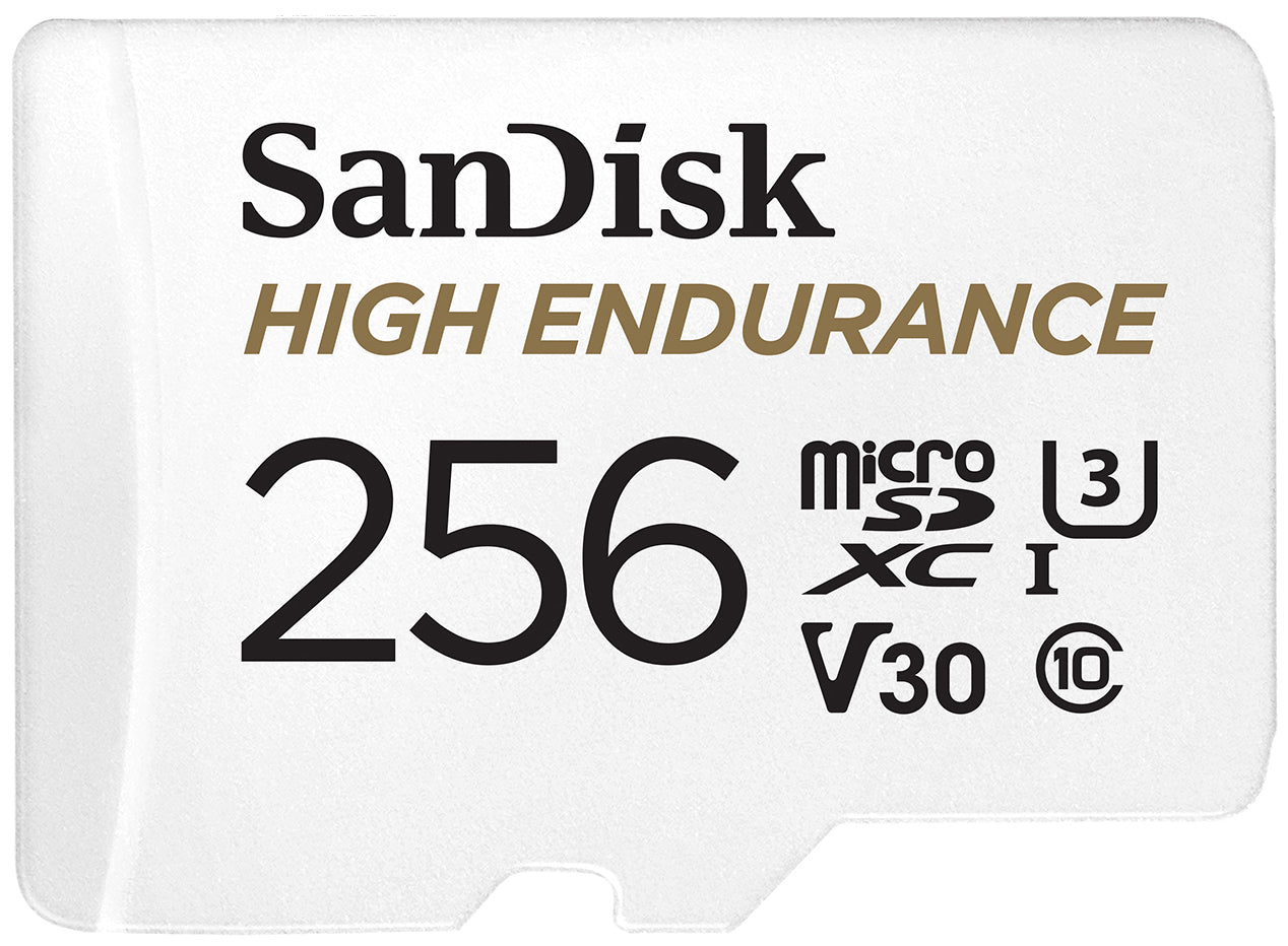 Карта памет microSDXC SanDisk High Endurance, 256Gb, Клас 10 / UHS-1 U3, С адаптер SDSQQNR-256G-GN6IA
