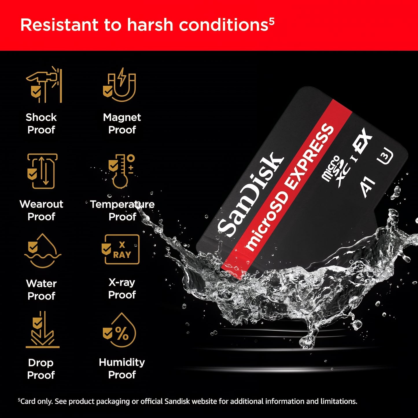 Карта памет microSDXC SanDisk Express, 128Gb, Клас 10 / UHS-1 U3 SDSQXFN-128G-GN4NN