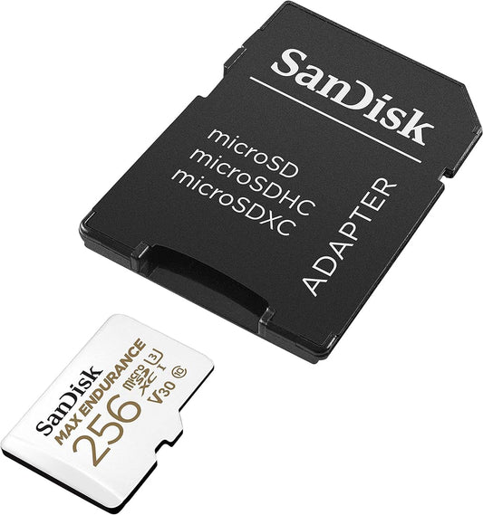 Карта памет microSDXC SanDisk MAX Endurance, 256Gb, Клас 10 / UHS-1 U3, С адаптер SDSQQVR-256G-GN6IA