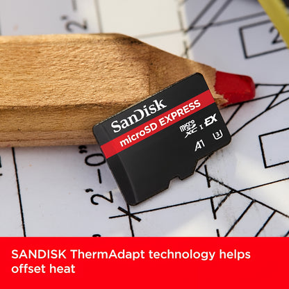 Карта памет microSDXC SanDisk Express, 128Gb, Клас 10 / UHS-1 U3 SDSQXFN-128G-GN4NN