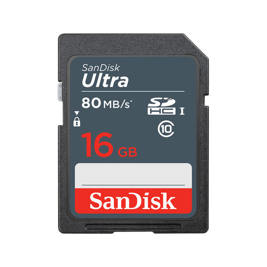 Карта памет SDHC SanDisk Ultra, 16Gb, Клас 10 SDSDUNS-016G-GN3IN