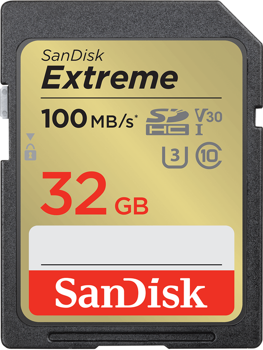 Карта памет SDHC SanDisk Extreme, 32Gb, Клас 10 / UHS-1 U3 SDSDXVT-032G-GNCIN