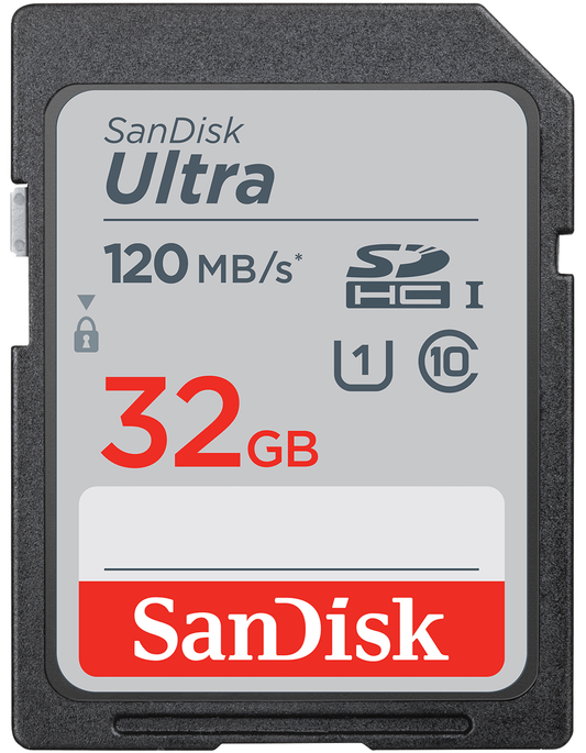 Карта памет SDHC SanDisk Ultra, 32Gb, Клас 10 / UHS-1 U1 SDSDUN4-032G-GN6IN