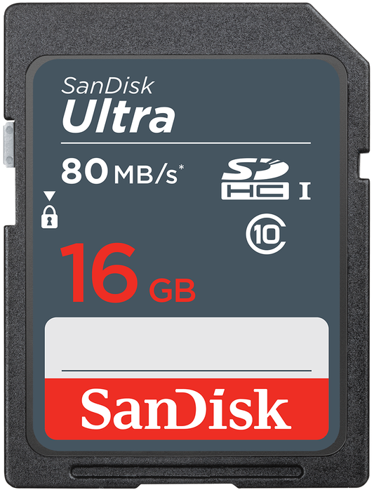 Карта памет SDHC SanDisk Ultra, 16Gb, Клас 10 SDSDUNS-016G-GN3IN