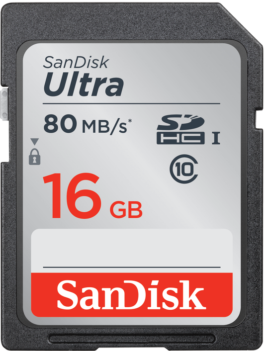 Карта памет SDHC SanDisk Ultra, 16Gb, Клас 10 SDSDUNC-016G-GN6IN