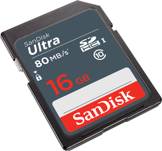 Карта памет SDHC SanDisk Ultra, 16Gb, Клас 10 SDSDUNS-016G-GN3IN