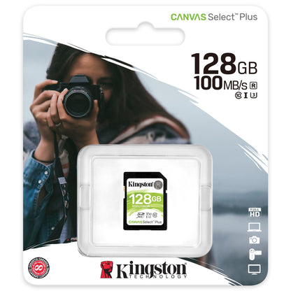 SDXC карта памет Kingston Canvas Select Plus, 128Gb, Class 10 / UHS-1 U1 SDS2/128GB-SD 