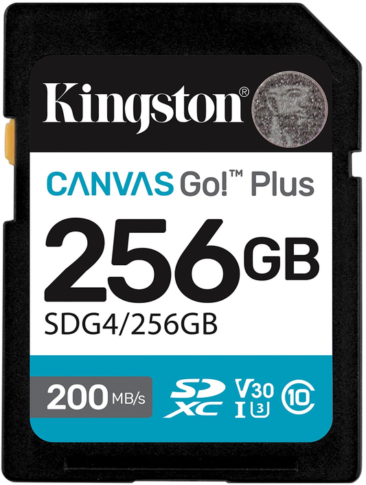 Карта памет SDXC Kingston Canvas Go Plus, 256Gb, Клас 10 / UHS-1 U3 SDG4/256GB
