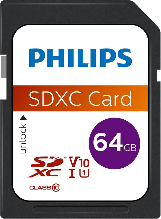 Карта памет SDXC Philips, 64Gb, Клас 10 / UHS-1 U1 FM64SD55B/00