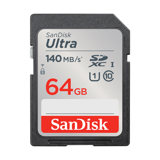 Карта памет SDXC SanDisk Ultra, 64Gb, Клас 10 / UHS-1 U1 SDSDUNB-064G-GN6IN