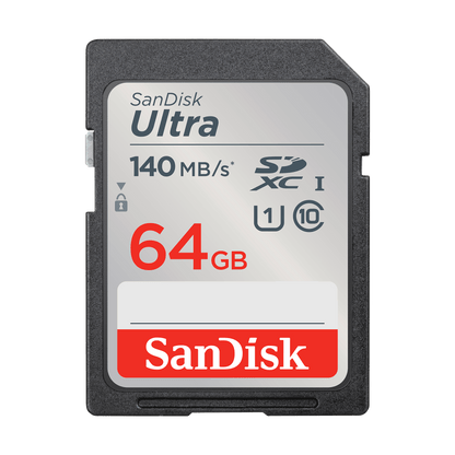 Карта памет SDXC SanDisk Ultra, 64Gb, Клас 10 / UHS-1 U1 SDSDUNB-064G-GN6IN