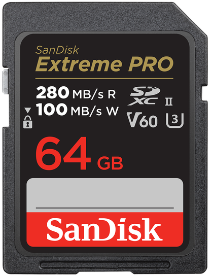 SDXC карта памет SanDisk Extreme Pro, 64Gb, Клас 10 / UHS-2 U3 SDSDXEP-064G-GN4IN