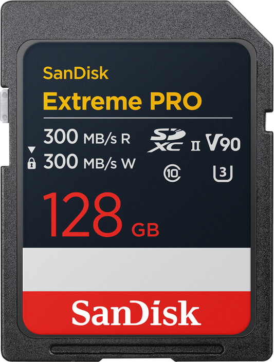 SDXC карта памет SanDisk Extreme Pro, 128Gb, Клас 10 / UHS-2 U3 SDSDXDM-128G-GN4IN
