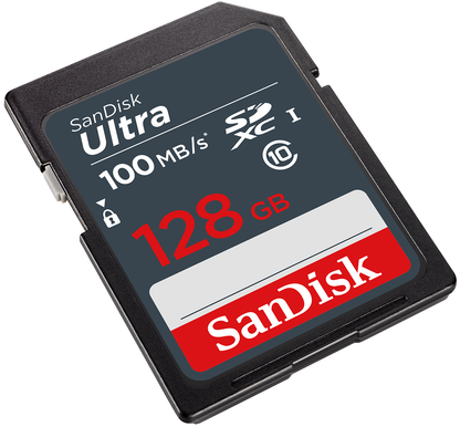 Карта памет SDXC SanDisk Ultra, 128Gb, Клас 10 SDSDUNR-128G-GN3IN