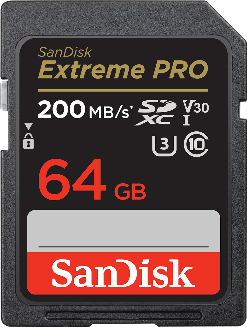 Карта памет SDXC SanDisk Extreme Pro, 64Gb, Клас 10 / UHS-1 U3 SDSDXXU-064G-GN4IN