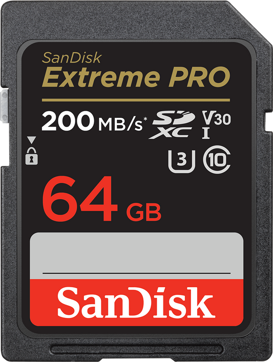 Карта памет SDXC SanDisk Extreme Pro, 64Gb, Клас 10 / UHS-1 U3 SDSDXXU-064G-GN4IN
