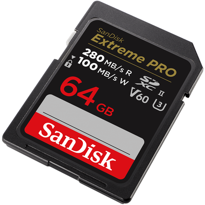 SDXC карта памет SanDisk Extreme Pro, 64Gb, Клас 10 / UHS-2 U3 SDSDXEP-064G-GN4IN