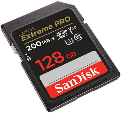 Карта памет SDXC SanDisk Extreme Pro, 128Gb, Клас 10 / UHS-1 U3 SDSDXXD-128G-GN4IN