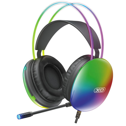 Геймърски слушалки 3.5мм XO Design GE11, RGB, Черни