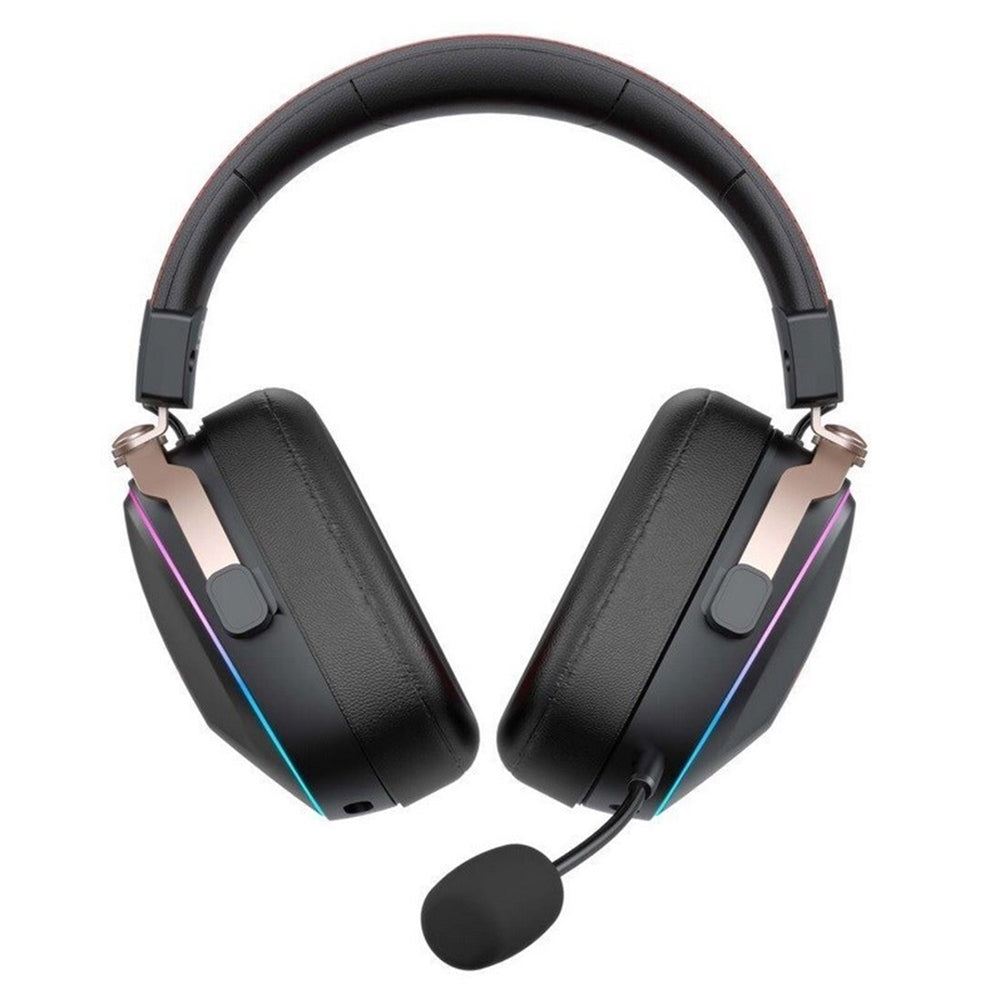 Геймърски безжични слушалки HAVIT H2039BG, RGB, BT / Wi-Fi / Wired, Черно Окра
