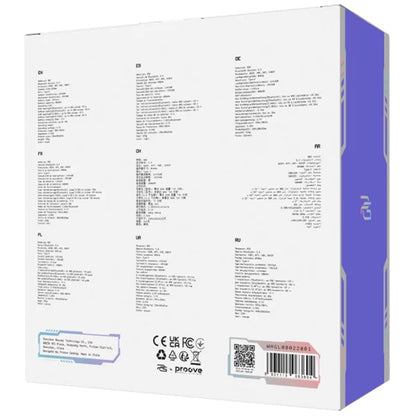 Слушалки за игри Proove Glimmer Wireless, RGB, BT / Wi-Fi / Wired, Черно-лилави WHGL00022016