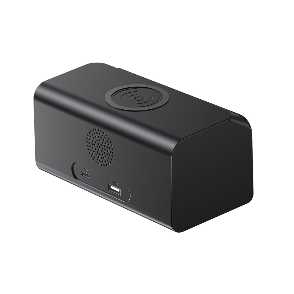 Цифров часовник HAVIT W3041 6в1 с безжично зареждане QI, Черен