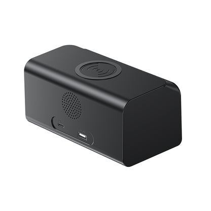 Цифров часовник HAVIT W3041 6в1 с безжично зареждане QI, Черен