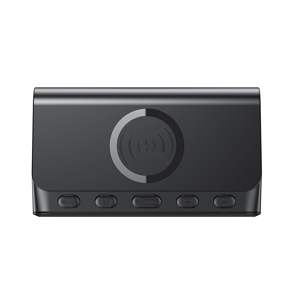 Цифров часовник HAVIT W3041 6в1 с безжично зареждане QI, Черен