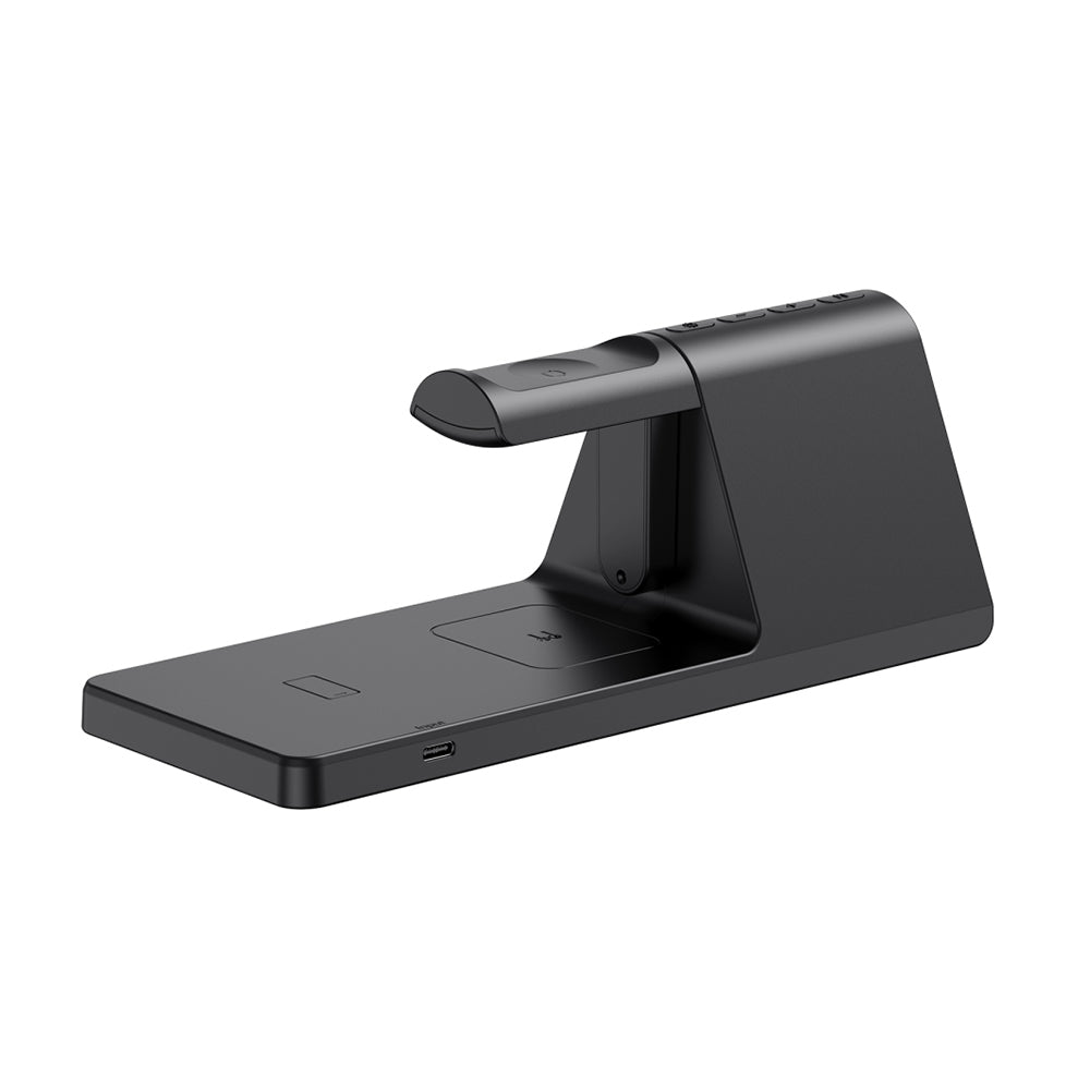 Цифров часовник HAVIT W3042 4в1 с безжично зареждане QI, Черен