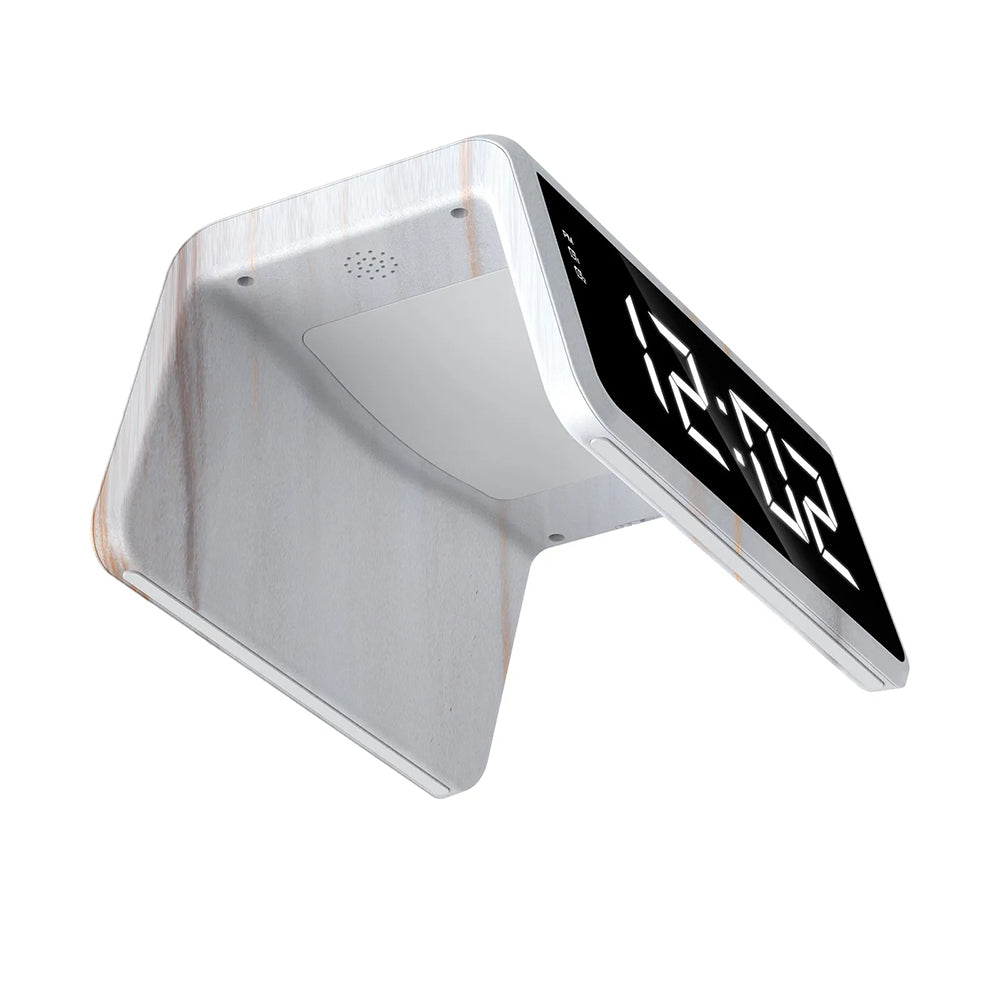 Цифров часовник HAVIT W320 с безжично зареждане QI, Бял