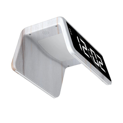 Цифров часовник HAVIT W320 с безжично зареждане QI, Бял