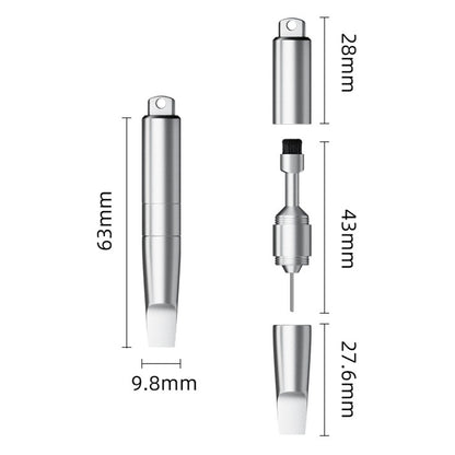 Ключ за SIM OEM CS-02, 3в1, тип ключодържател, сив