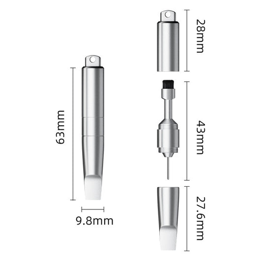 Ключ за SIM OEM CS-02, 3в1, тип ключодържател, сив