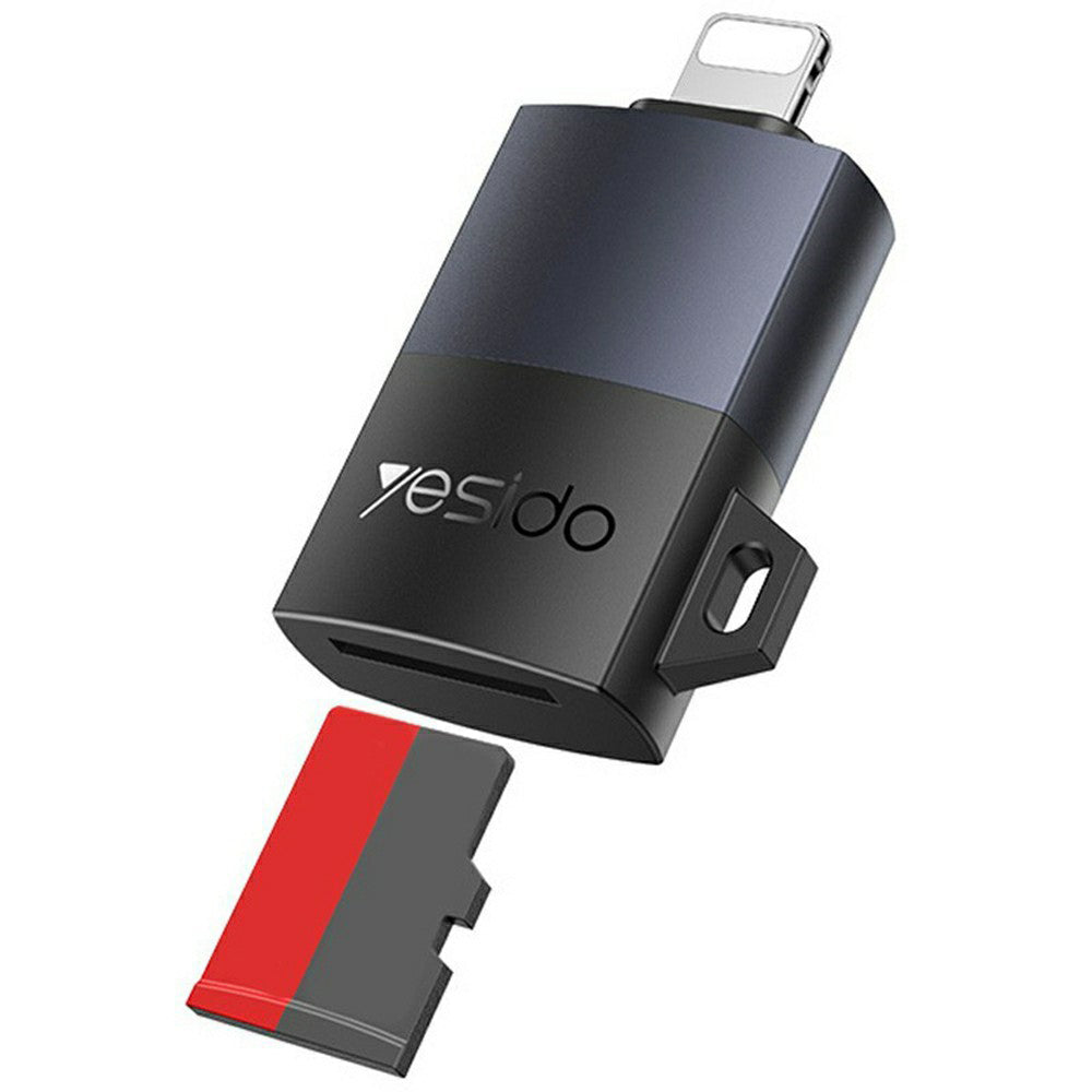 Четец за карти Lightning Yesido GS38, microSD, Сив