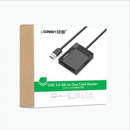 Четец за карти USB 3.0 UGREEN CR125, SD - microSD - CF - MS, Черен