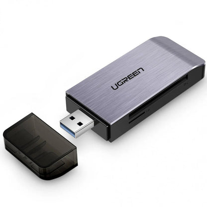 Четец за карти USB 3.0 UGREEN CM180, SD - microSD - CF - MS, Сив