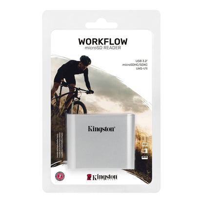 Четец на карти Kingston Workflow USB 3.2, Dual microSD, сив WFS-SDC 