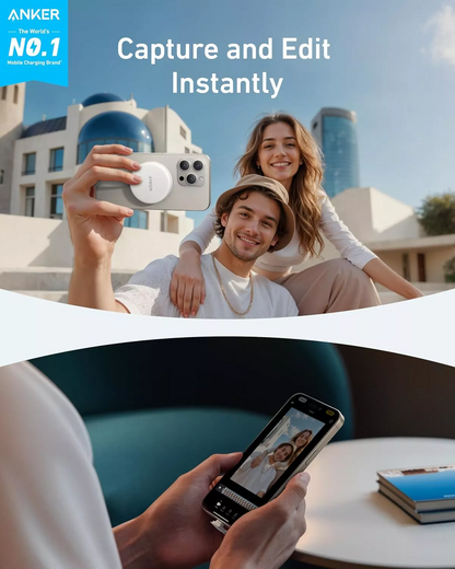 Четец за карти USB-C Anker MagGo за Apple iPhone USB-C, SD - microSD, Бял A83D1G21