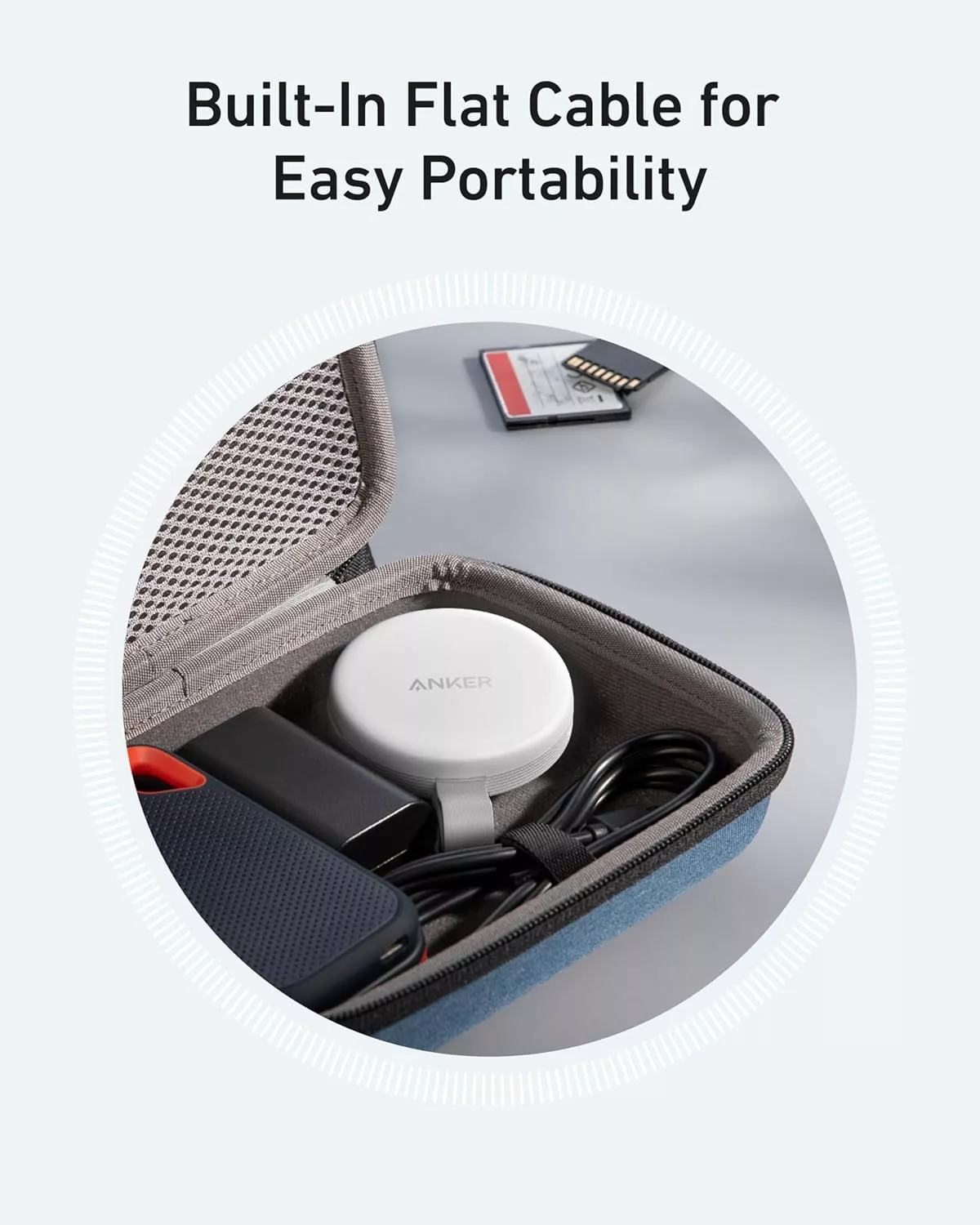 Четец за карти USB-C Anker MagGo за Apple iPhone USB-C, SD - microSD, Бял A83D1G21