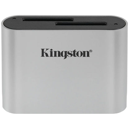 Четец за карти USB-C Kingston Workflow, Dual SD, Сив WFS-SD