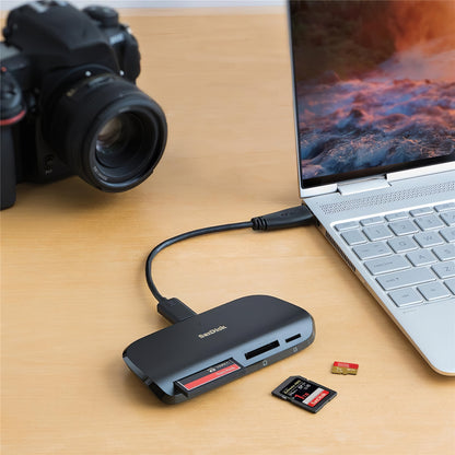 SanDisk Image Mate Pro USB-C четец за карти, CF - SD - microSD, черен SDDR-A631-GNGNN