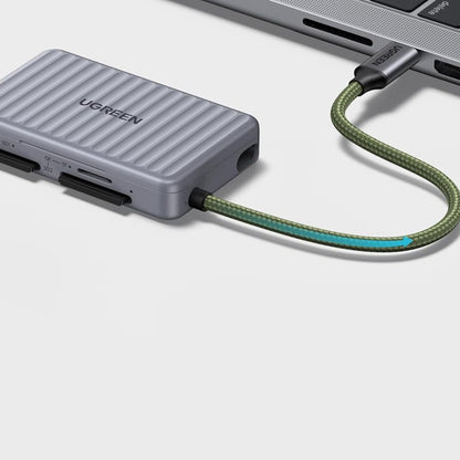 Четец за карти USB-C с органайзер UGREEN 55886, 2 x SD - microSD, Сив