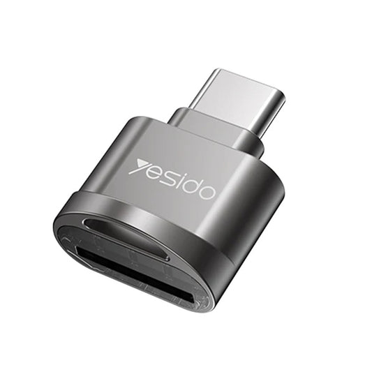 Четец за карти USB-C Yesido GS19, USB-A (OTG) - microSD, Сив
