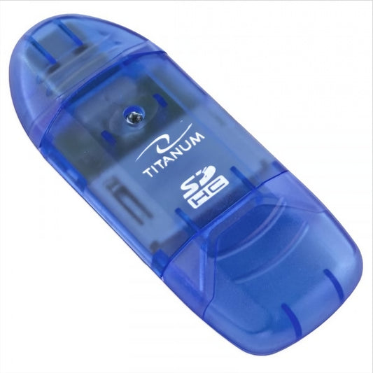 USB четец за карти Esperanza Titanum TA101B, SD, Син