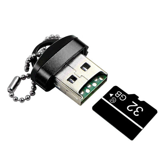 Четец за карти USB OEM CR01, microSD, Черен