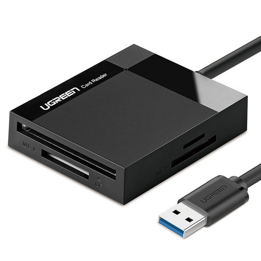 Четец за карти USB 3.0 UGREEN CR125, SD - microSD - CF - MS, Черен