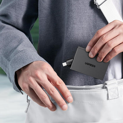 Четец за карти USB / USB-C UGREEN CM812 (45167), SD - microSD - 2 x USB-A, Черен