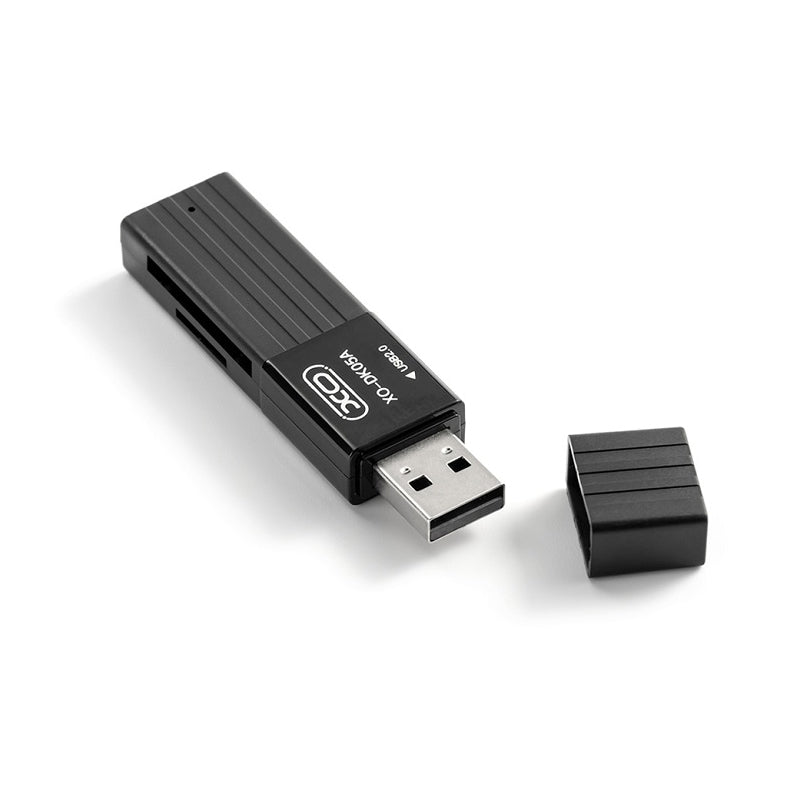 USB четец за карти XO Design DK05A, SD - microSD, черен 