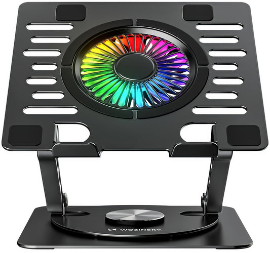 Охладител WZK CoolBase за лаптоп 10–16 инча, RGB, черен