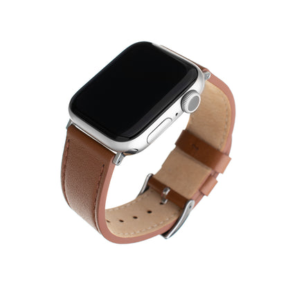 Каишка Fixed Leather за Apple Watch 49mm / 46mm / 45mm / 44mm / 42mm Series, Кафява